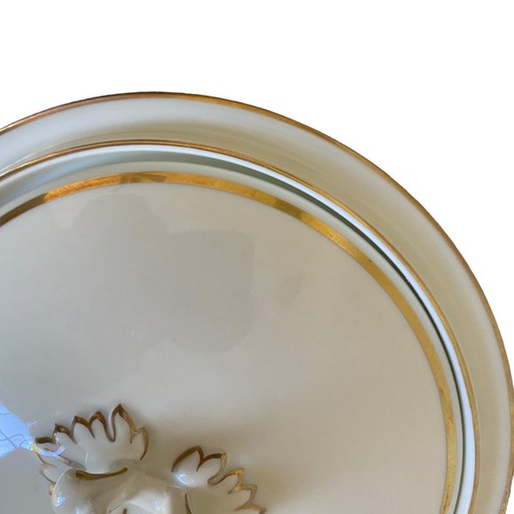 Antique CT Altwasser Ingeborg Cream Gold Rimmed Porcelain Covered Serving Dish - Picture 9 of 15